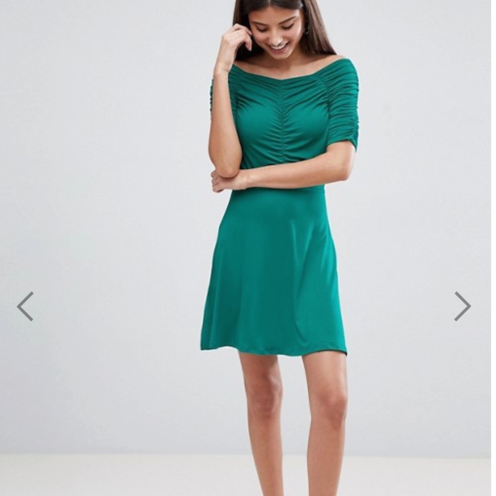 ASOS Mini Tea Dress with Ruching Detail